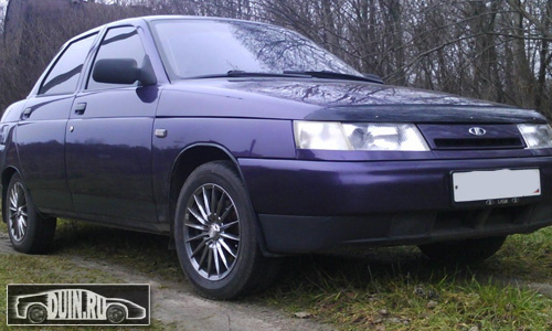 ВАЗ 2110 Магия 133, серебристо-ярко-фиолетовый, вид спереди, литье