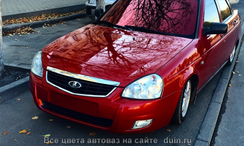 ВАЗ 2170 Приора седан цвет Калифорнийский мак 190, золотисто-красный металлик