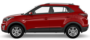 Hyundai Creta красного цвета