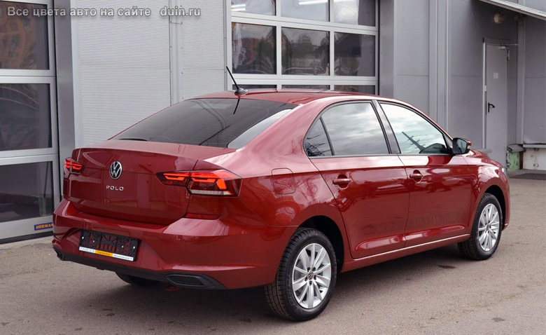Volkswagen Polo Красного цвета